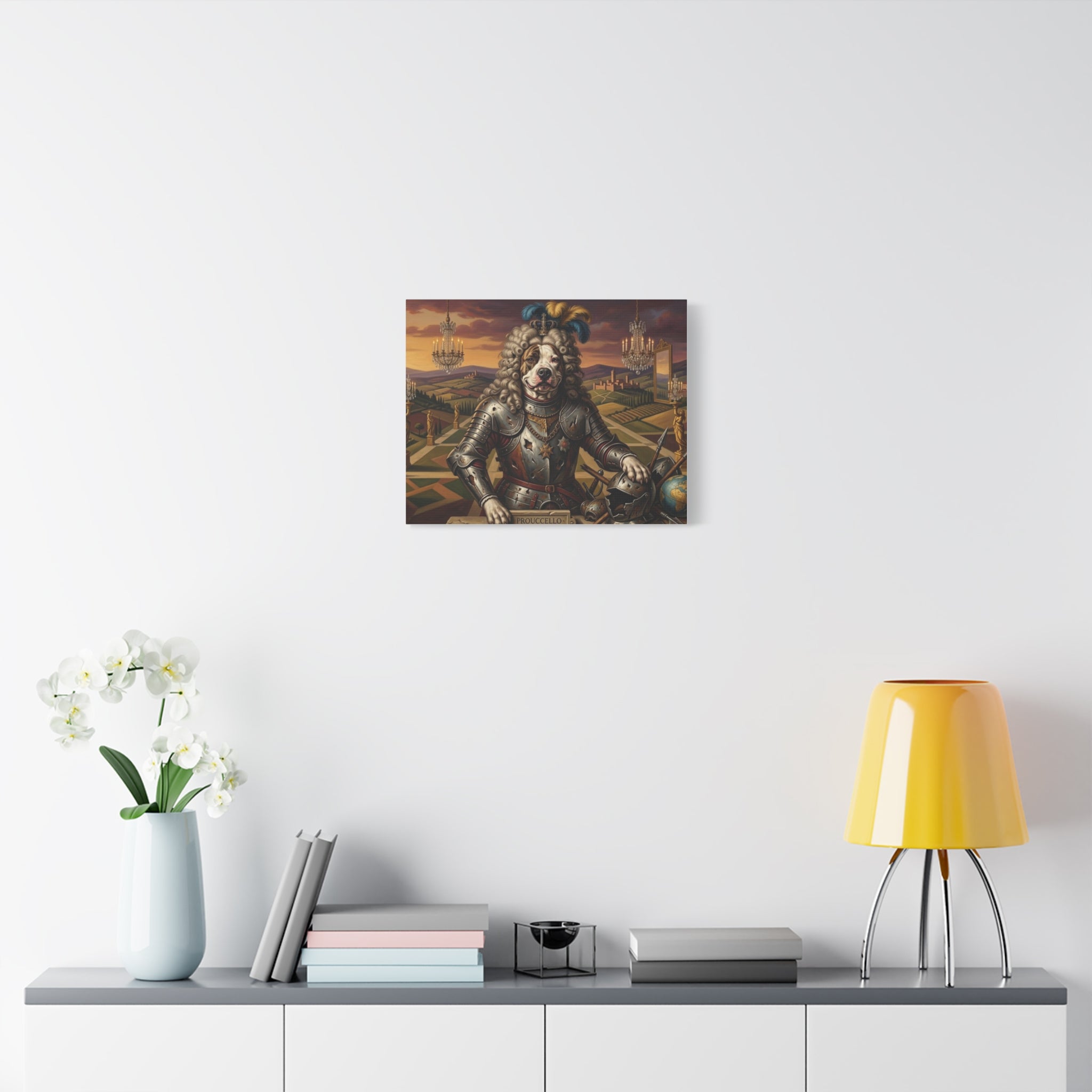Custom Regal Canine Knight Matte Canvas Print