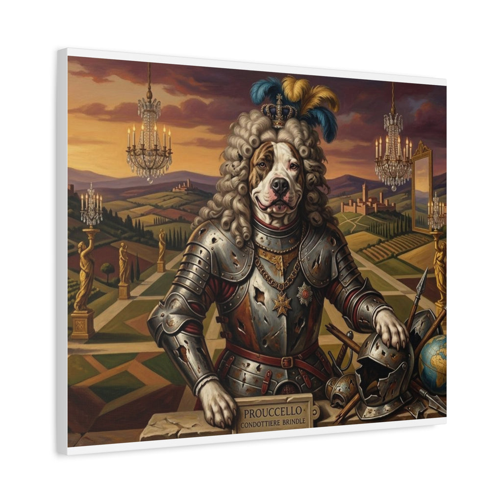 Custom Regal Canine Knight Matte Canvas Print