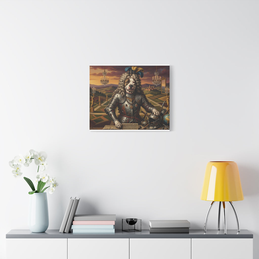 Custom Regal Canine Knight Matte Canvas Print