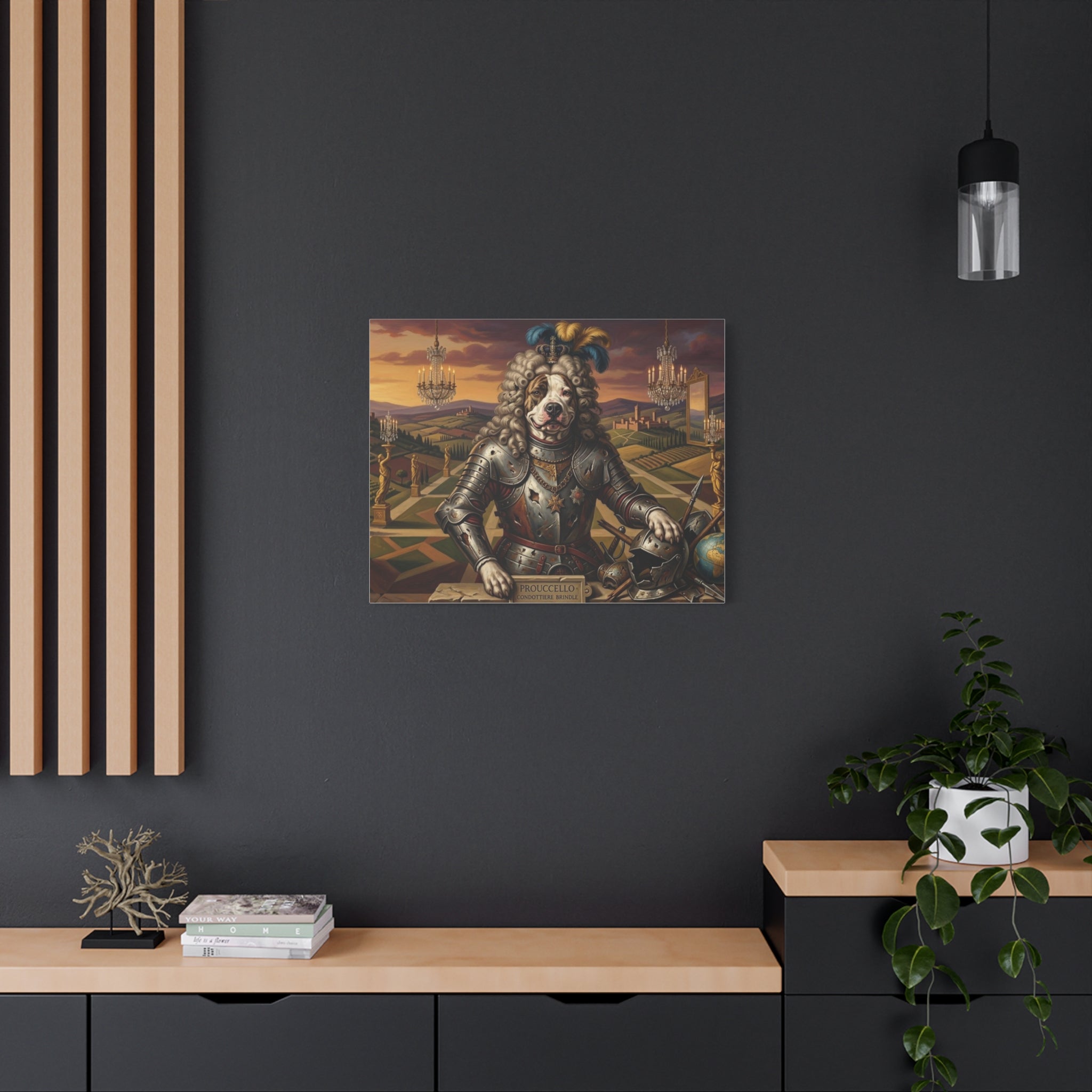 Custom Regal Canine Knight Matte Canvas Print