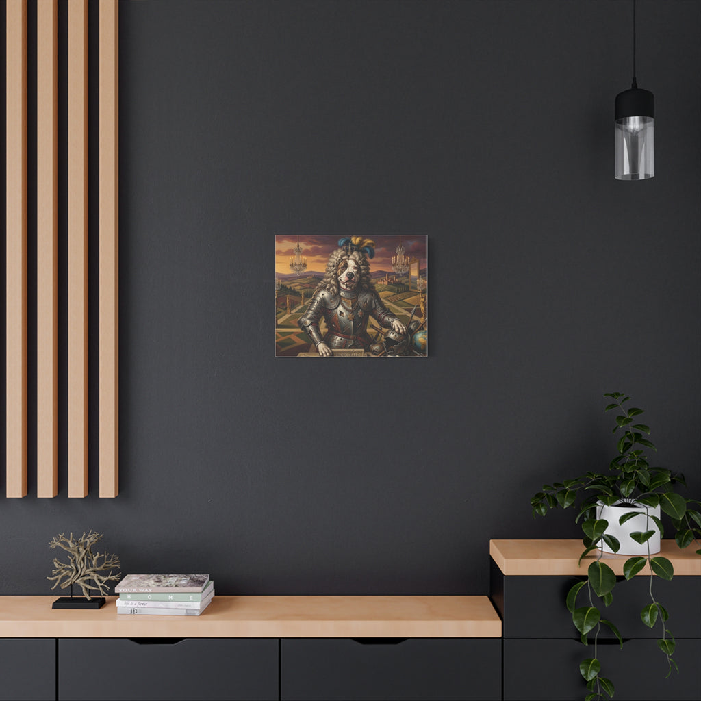 Custom Regal Canine Knight Matte Canvas Print