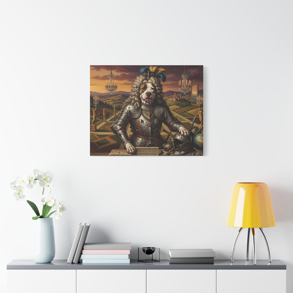 Custom Regal Canine Knight Matte Canvas Print