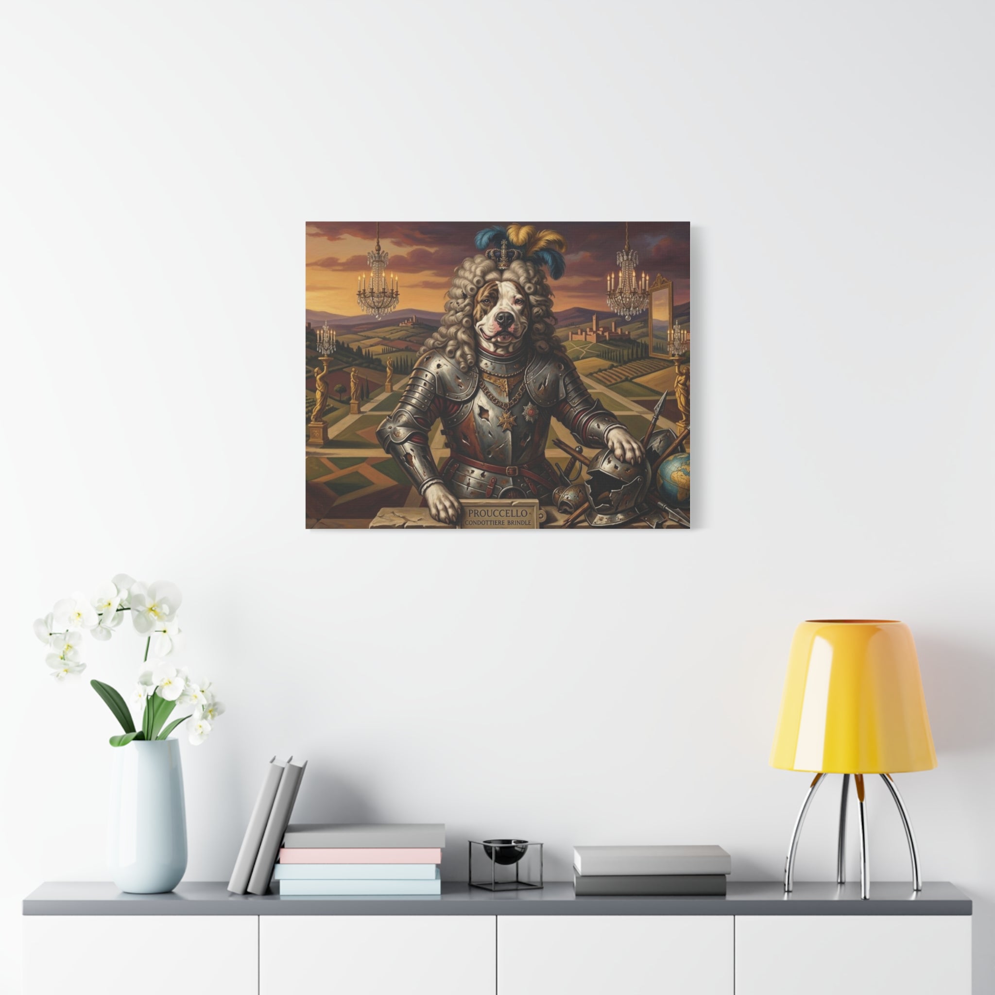 Custom Regal Canine Knight Matte Canvas Print