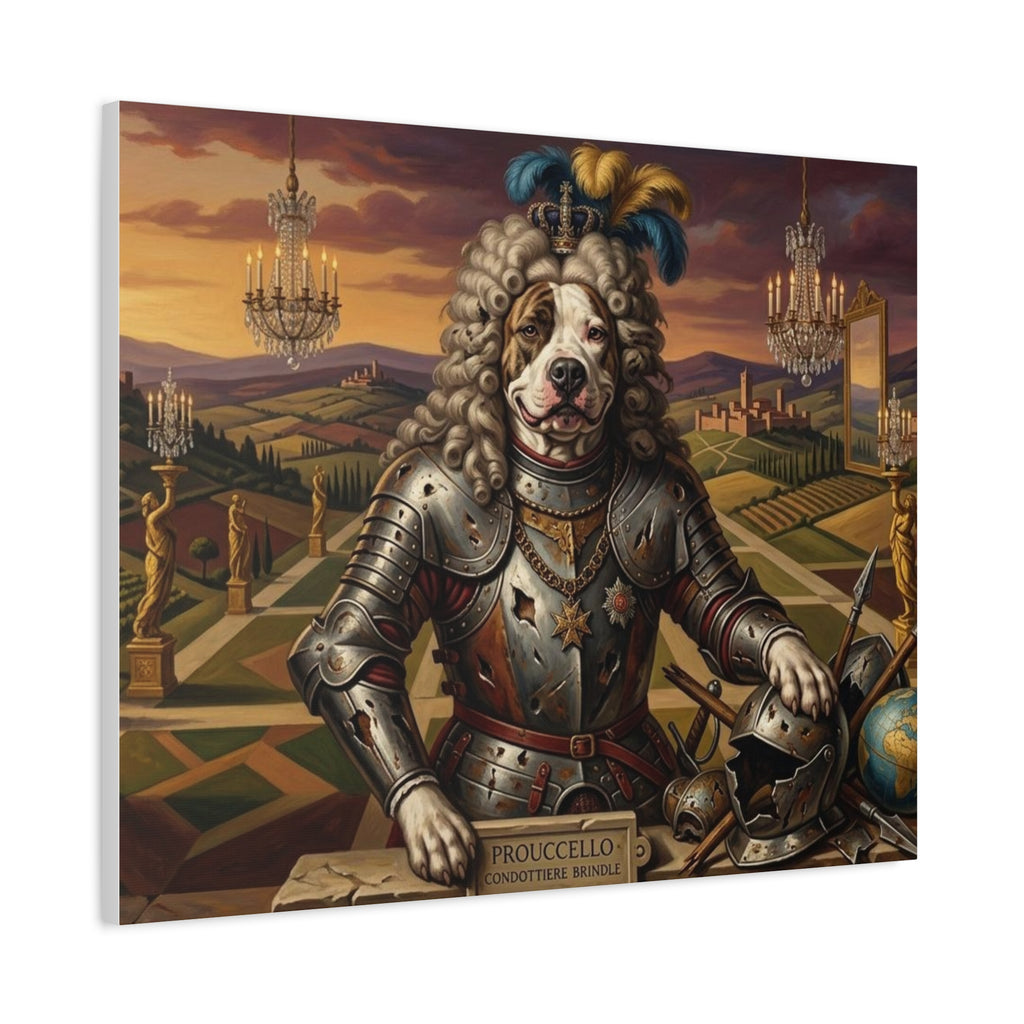 Custom Regal Canine Knight Matte Canvas Print